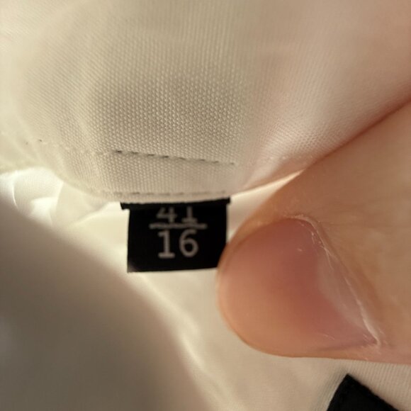 Gucci Italy Slim Fit White Button Up Shirt Size 16 Long Sleeve Hidden Buttons - Picture 14 of 16